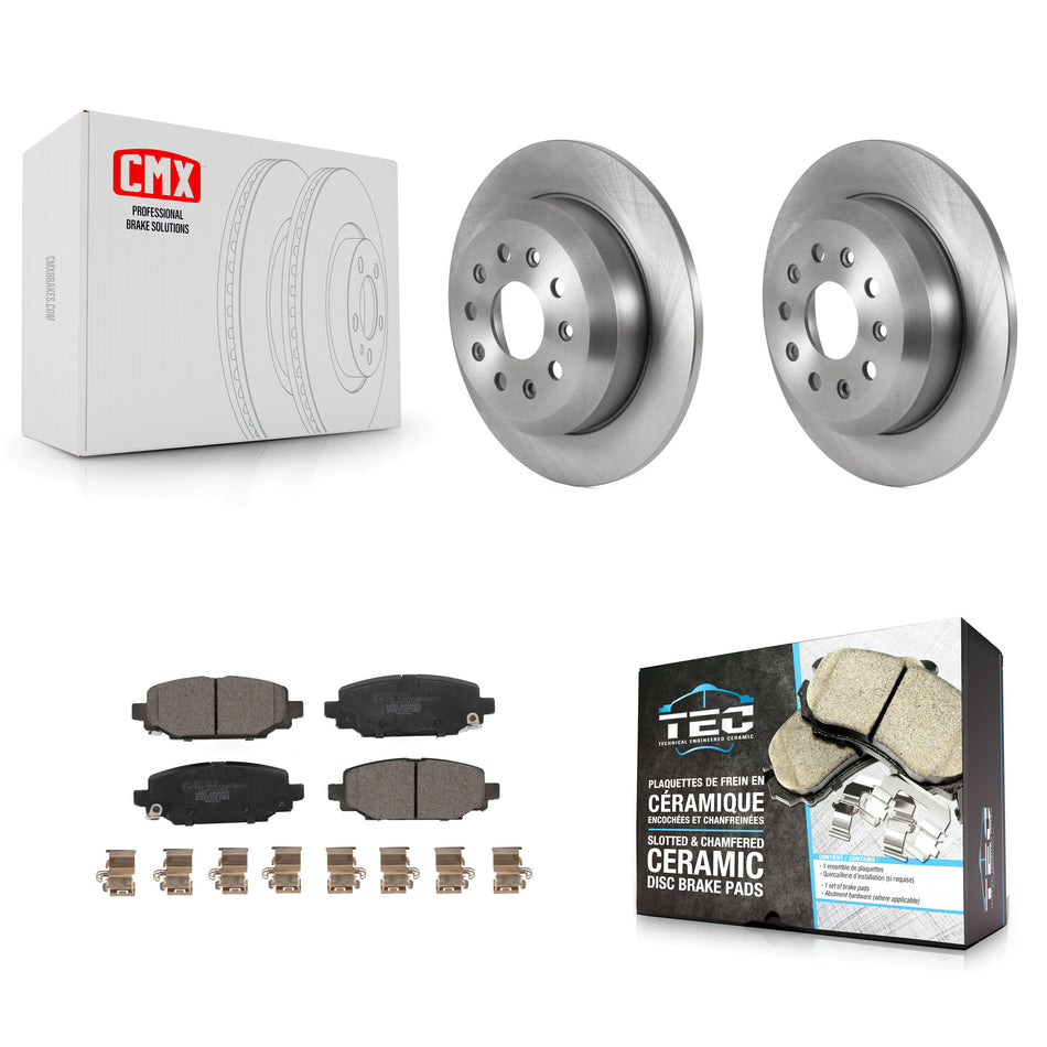 Rear Disc Brake Rotors And Ceramic Pads Kit For 2018-2020 Jeep Wrangler Sport K8T-104067