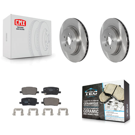 Rear Disc Brake Rotors And Ceramic Pads Kit For Tesla X S With Single Piston Caliper K8T-104070