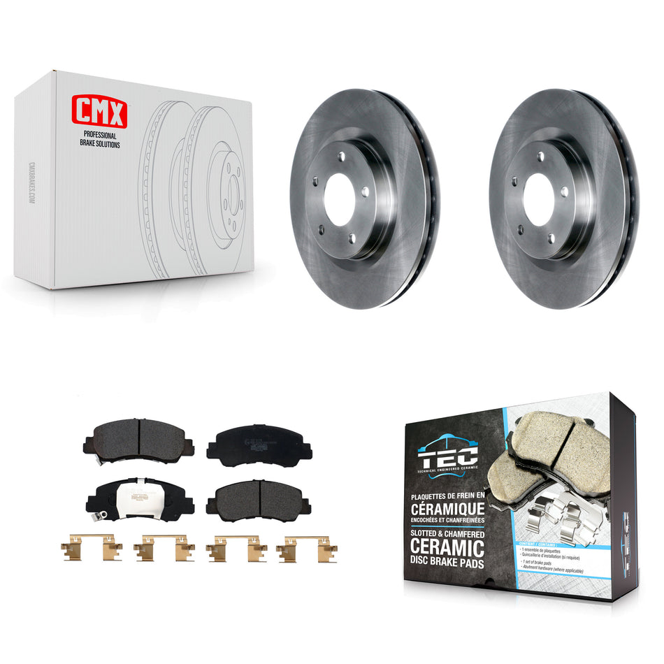 Front Disc Brake Rotors And Ceramic Pads Kit For Mitsubishi Eclipse Cross K8T-104074