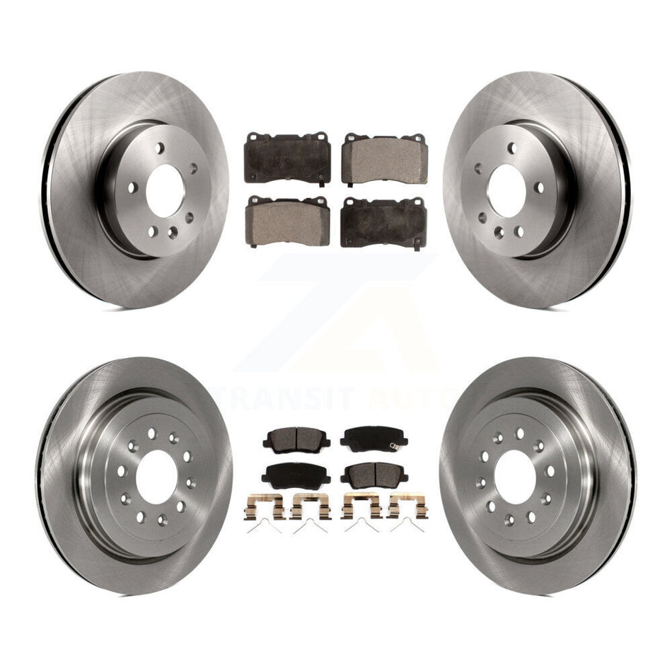 Front Rear Disc Brake Rotors And Ceramic Pads Kit For Cadillac ATS K8T-104090