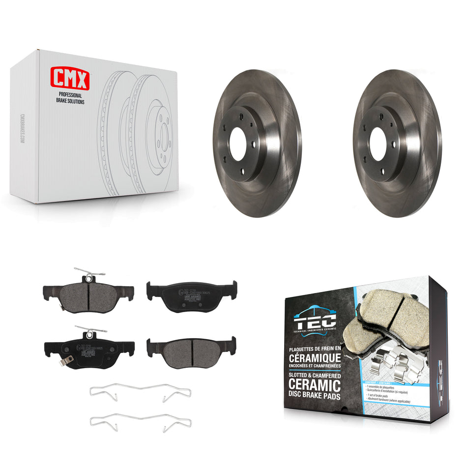 Rear Disc Brake Rotors And Ceramic Pads Kit For Mazda CX-30 MX-30 EV K8T-104099