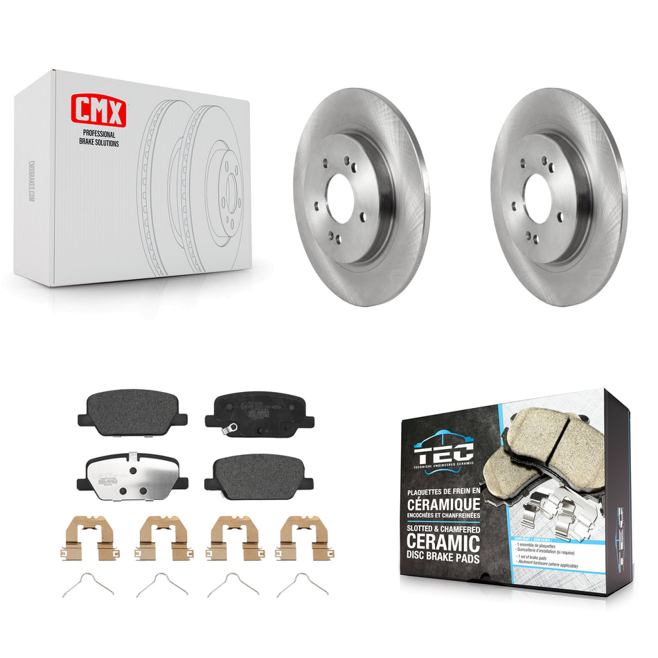 Rear Disc Brake Rotors And Ceramic Pads Kit For Hyundai Palisade Santa Fe Kia Telluride K8T-104100