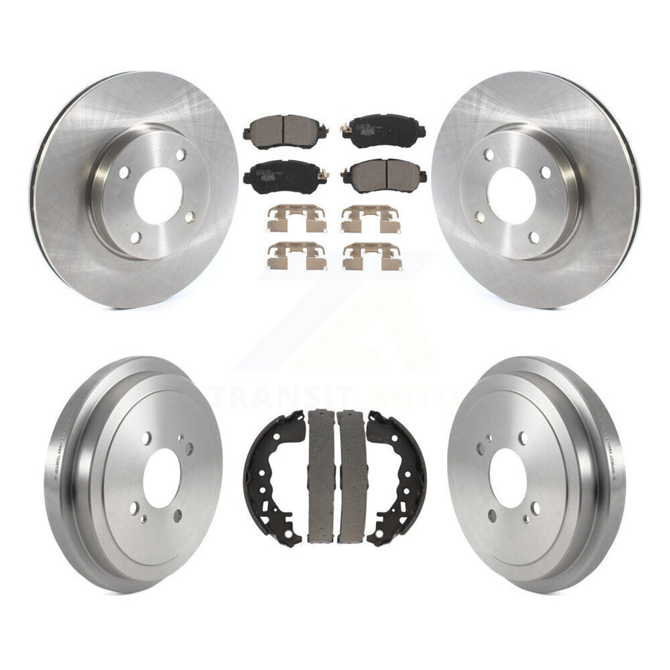 Front Rear Disc Brake Rotors Ceramic Pads And Drum Kit For Nissan Kicks Versa K8T-104102