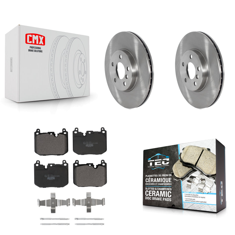 Front Disc Brake Rotors And Ceramic Pads Kit For 2017-2020 Mini Cooper Clubman S With Sport Package K8T-104103