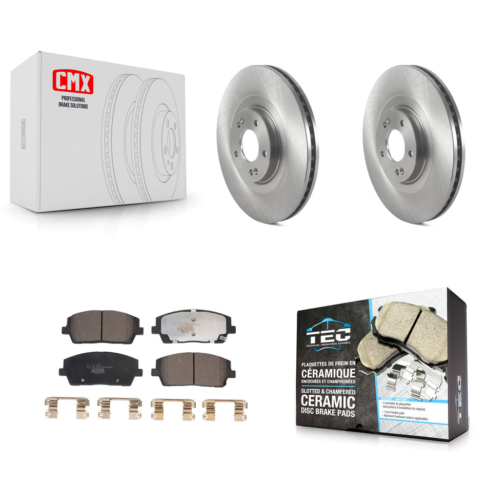 Front Disc Brake Rotors And Ceramic Pads Kit For Kia Telluride Hyundai Palisade K8T-104108