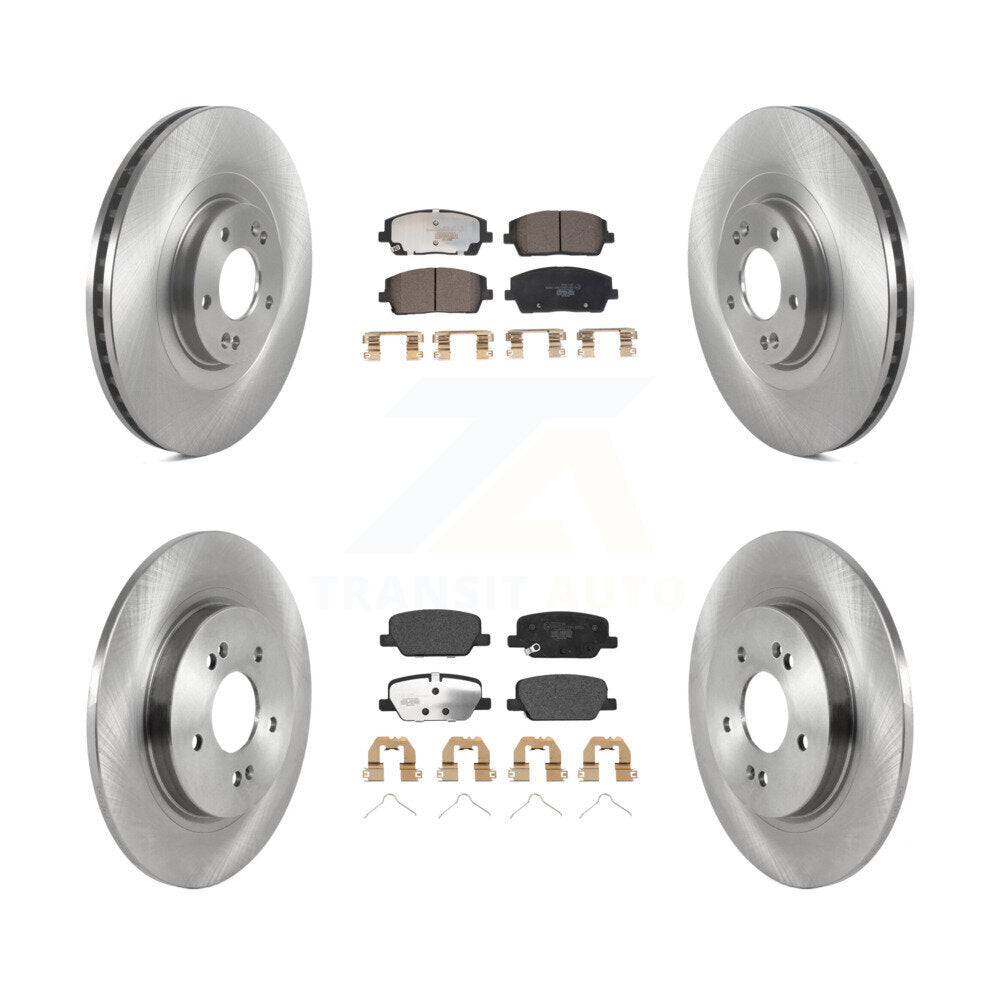 Front Rear Disc Brake Rotors And Ceramic Pads Kit For Hyundai Palisade Kia Telluride K8T-104120