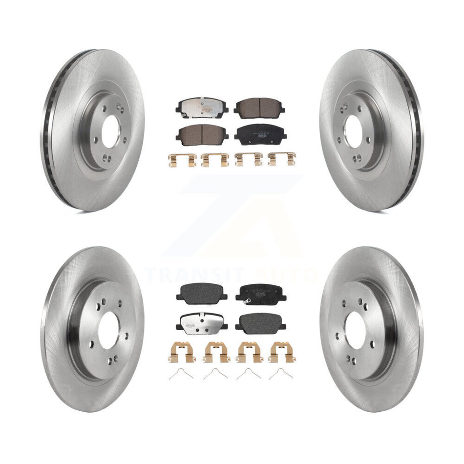 Front Rear Disc Brake Rotors And Ceramic Pads Kit For Hyundai Palisade Kia Telluride K8T-104120