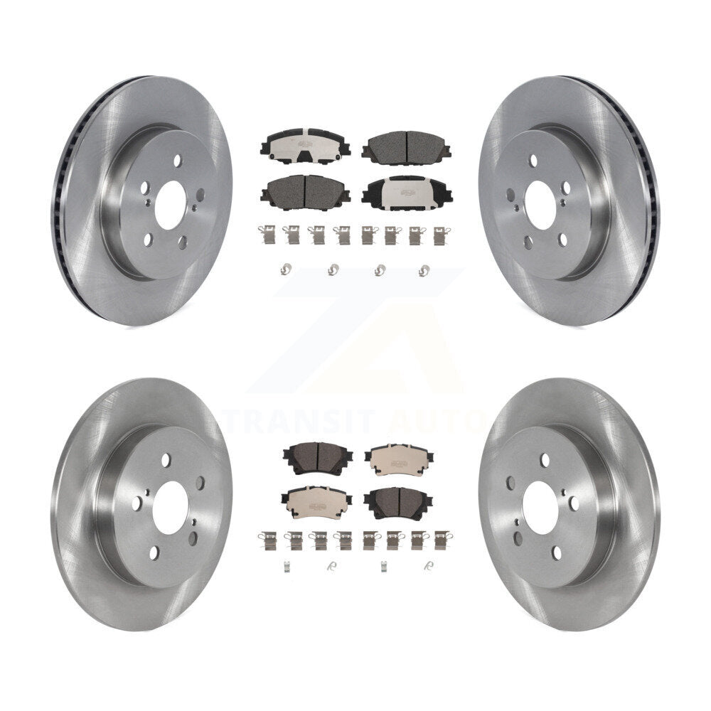 Front Rear Disc Brake Rotors And Ceramic Pads Kit For Toyota Corolla K8T-104121