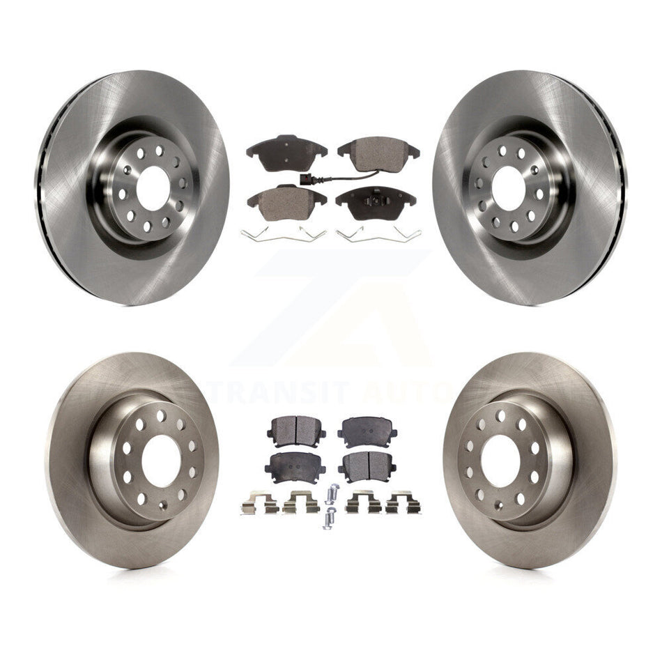 Front Rear Disc Brake Rotors And Ceramic Pads Kit For Volkswagen CC K8T-104123