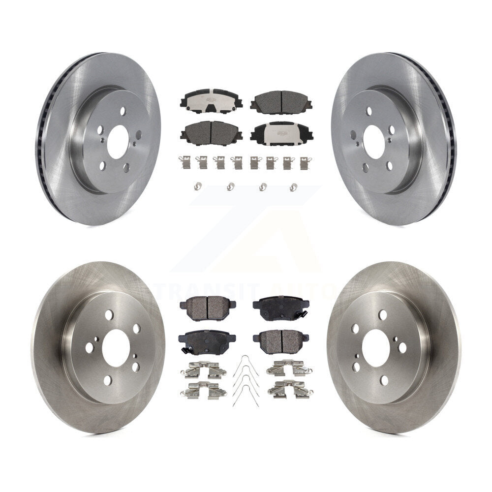 Front Rear Disc Brake Rotors And Ceramic Pad Kit For 2020-2022 Toyota Corolla Prius Prime K8T-104125