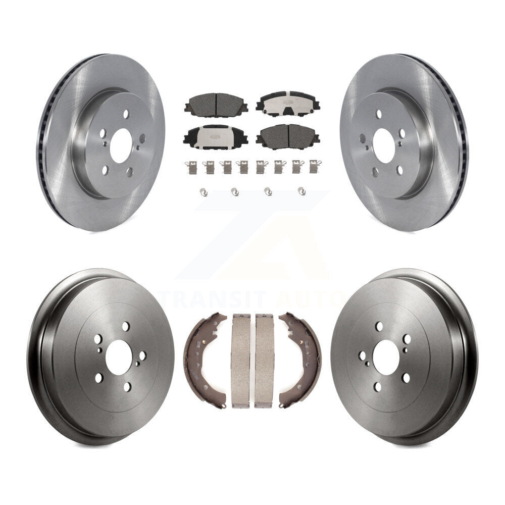 Front Rear Disc Brake Rotors Ceramic Pads And Drum Kit For 2019 Toyota Corolla 2.0L K8T-104130