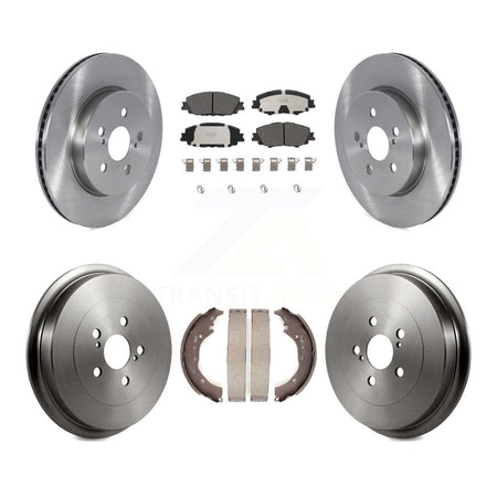 Front Rear Disc Brake Rotors Ceramic Pads And Drum Kit For 2019 Toyota Corolla 2.0L K8T-104130