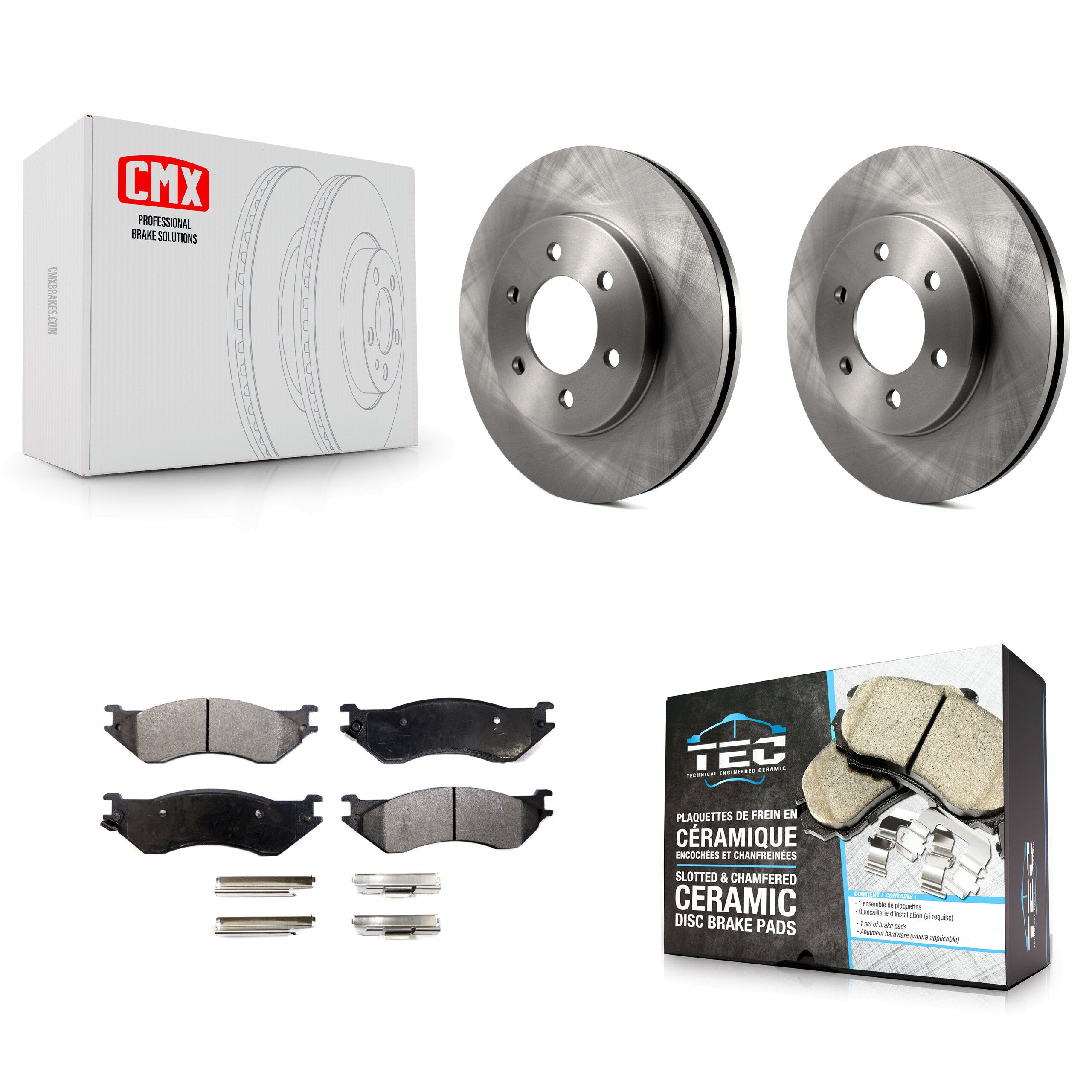 Front Disc Brake Rotors And Ceramic Pads Kit For 2002 Lincoln Navigator From 03 19 02 K8T-104138