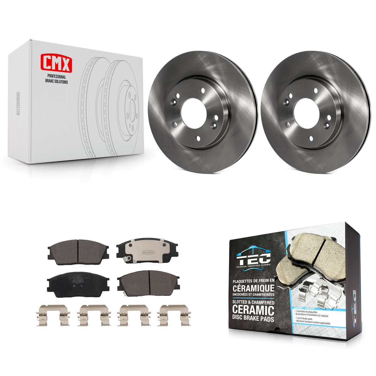 Front Disc Brake Rotors And Ceramic Pads Kit For Hyundai Venue Kia Soul K8T-104140