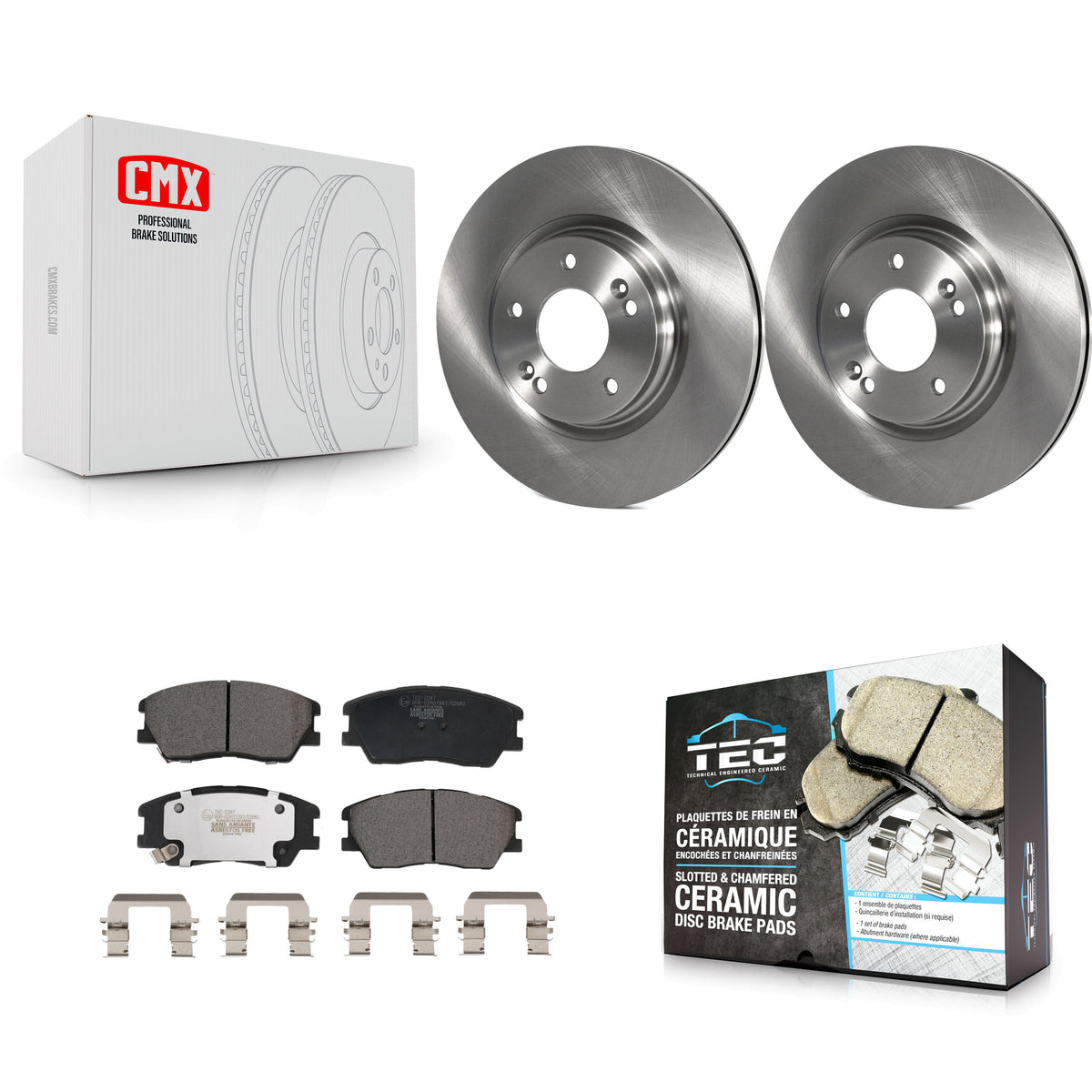 Front Disc Brake Rotors And Ceramic Pads Kit For Kia Soul EV K8T-104141