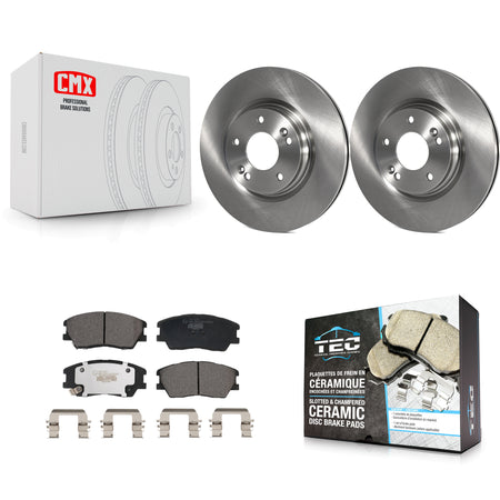 Front Disc Brake Rotors And Ceramic Pads Kit For Kia Soul EV K8T-104141