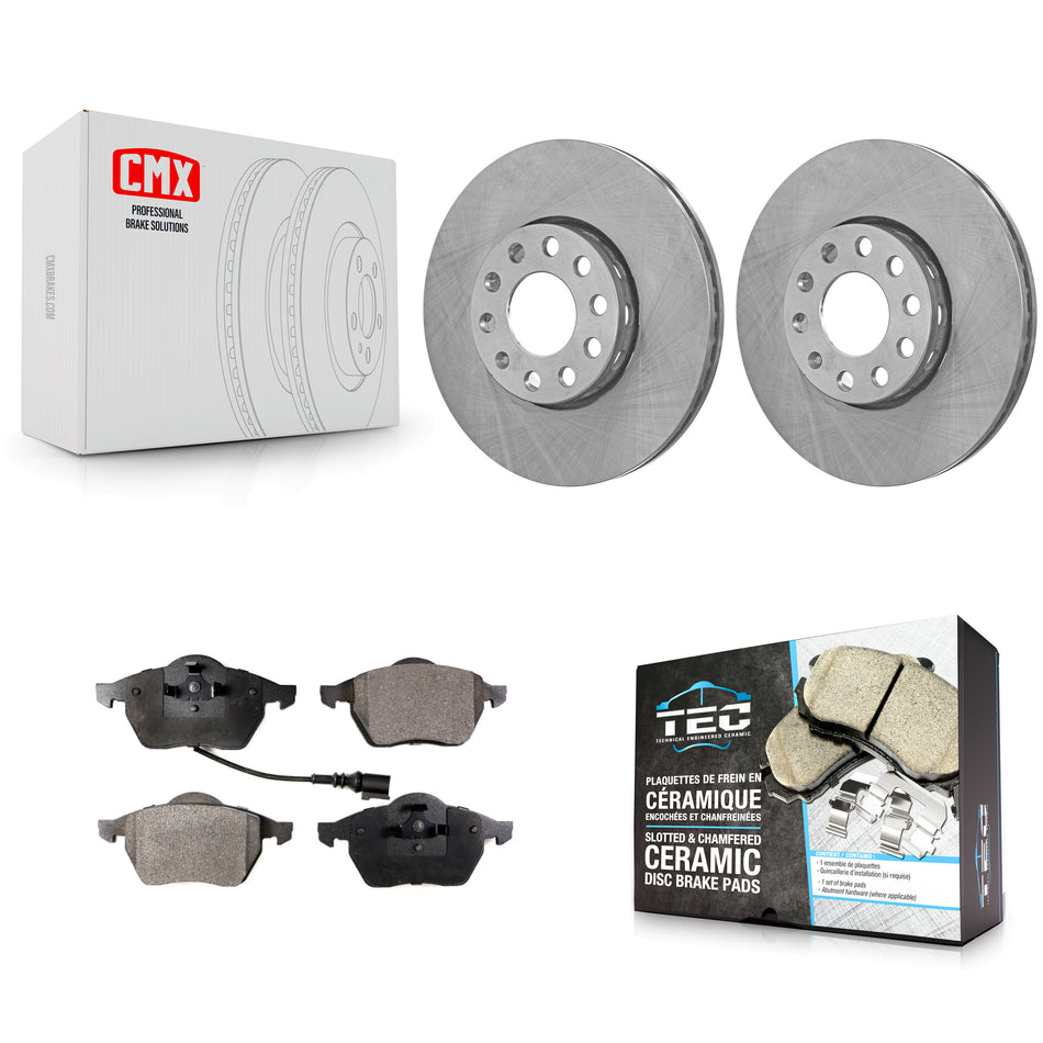 Front Disc Brake Rotors And Ceramic Pads Kit For Audi A6 Quattro 100 K8T-104152
