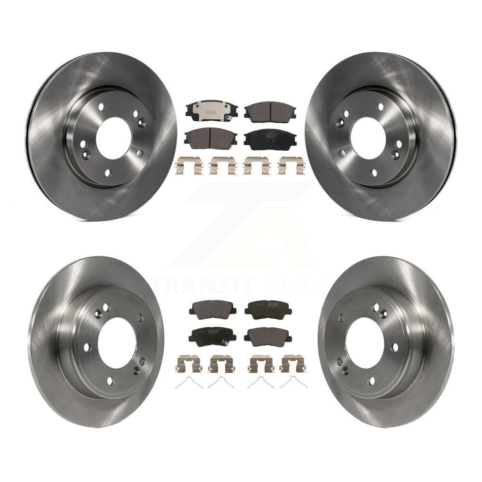 Front Rear Disc Brake Rotors And Ceramic Pads Kit For Hyundai Venue Kia Soul K8T-104158