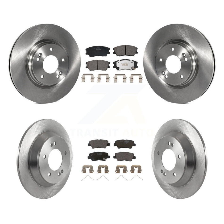 Front Rear Disc Brake Rotor Ceramic Pad Kit For 2020-2022 Kia Soul 1.6L with Turbocharged K8T-104159