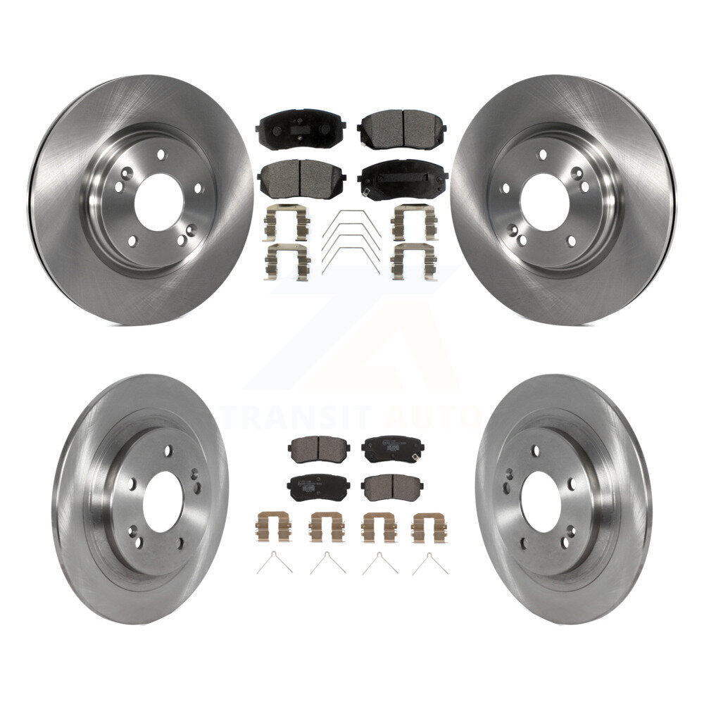 Front Rear Disc Brake Rotors And Ceramic Pads Kit For Hyundai Kona Kia Seltos K8T-104160