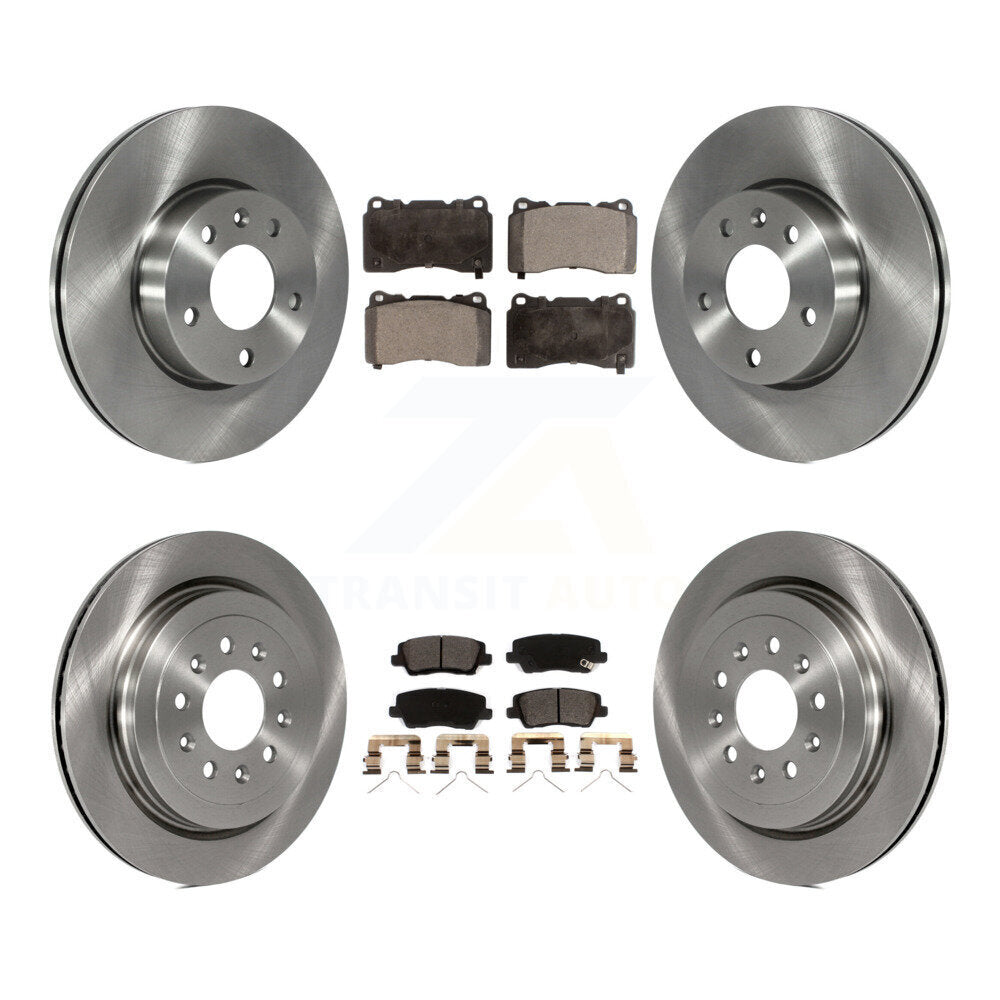 Front Rear Disc Brake Rotors And Ceramic Pads Kit For 2019 Cadillac ATS Base K8T-104166