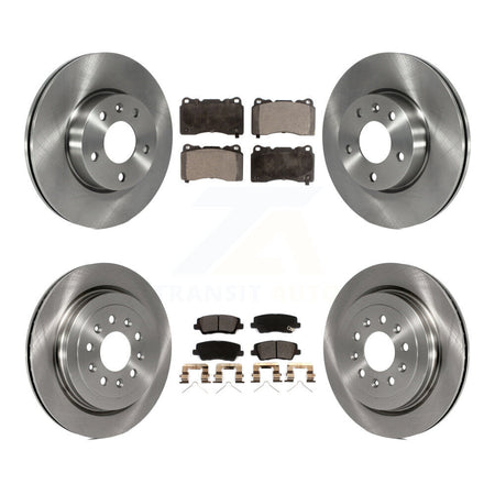 Front Rear Disc Brake Rotors And Ceramic Pads Kit For 2019 Cadillac ATS Base K8T-104166