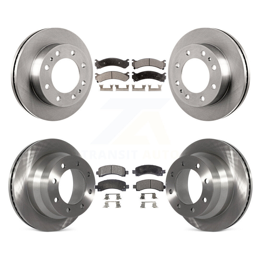 Front Rear Disc Brake Rotors And Ceramic Pads Kit For Chevrolet Express 4500 K8T-104175