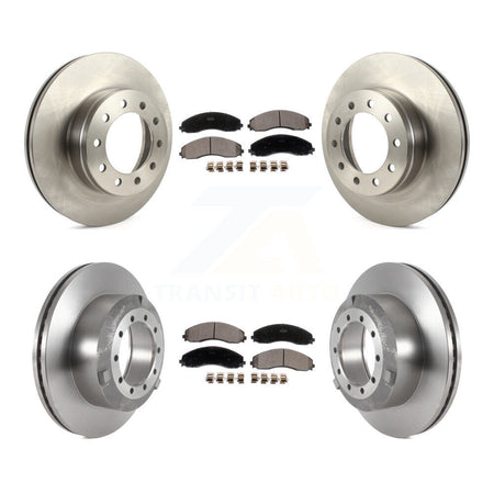 Front Rear Disc Brake Rotors And Ceramic Pads Kit For Ford F-450 Super Duty F-550 F-600 K8T-104186