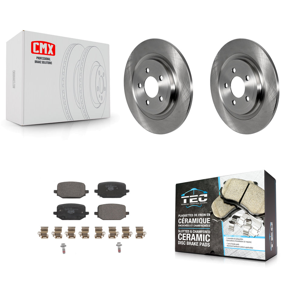 Rear Disc Brake Rotors And Ceramic Pads Kit For 2022-2024 Ford Explorer 3.0L/2.3L K8T-104190
