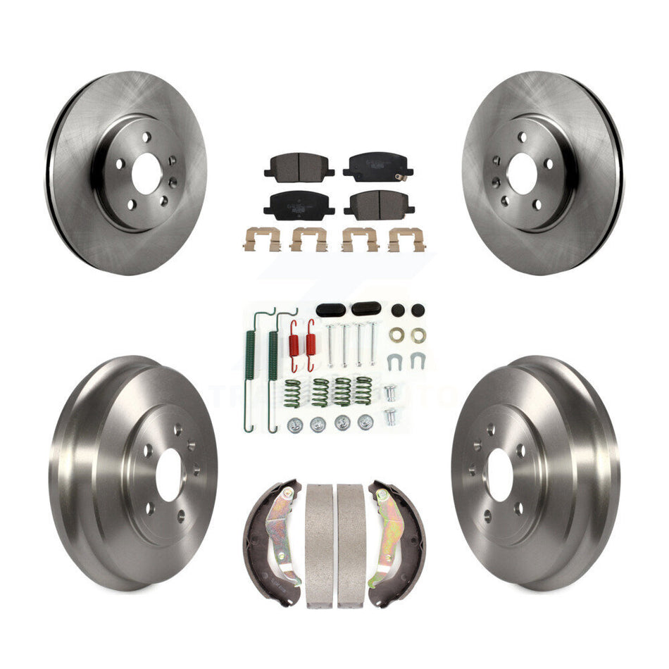 Front Rear Disc Brake Rotors Ceramic Pads And Drum Kit (7Pc) For Chevrolet Trax K8T-104199
