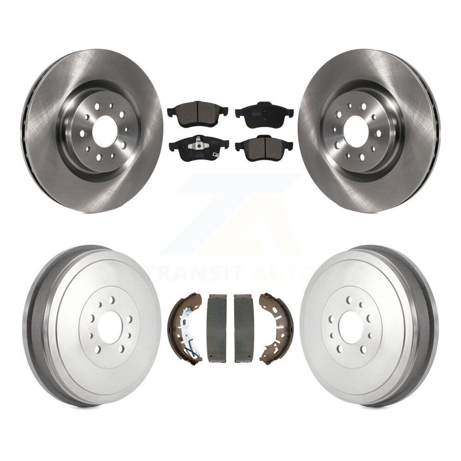 Front Rear Disc Brake Rotors Ceramic Pads And Drum Kit For 2015-2021 Ram ProMaster City K8T-104200