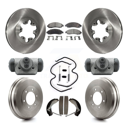 Front Rear Brake Rotor Ceramic Pad Drum Kit (9Pc) For Chevrolet Colorado GMC Canyon Isuzu K8T-104213