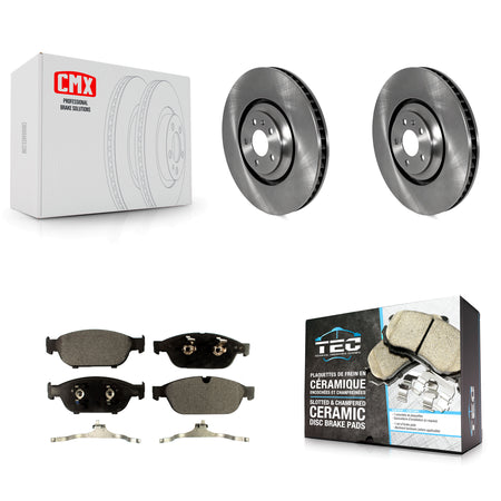 Front Brake Rotors Ceramic Pad Kit For 11 Audi A8 Quattro With 356mm Diameter Rotor K8T-104216