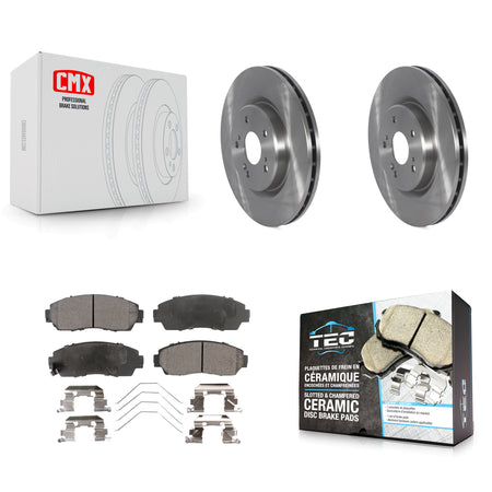 Front Disc Brake Rotors And Ceramic Pads Kit For 2019-2024 Acura RDX K8T-104217