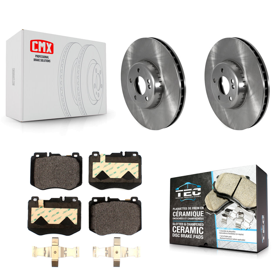 Front Disc Brake Rotors And Ceramic Pads Kit For Mercedes-Benz C300 C400 C350e K8T-104219
