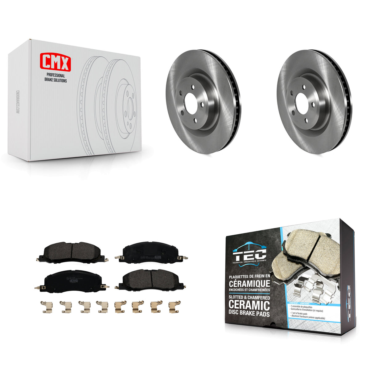 Front Disc Brake Rotors And Ceramic Pads Kit For Ford Explorer Lincoln Aviator K8T-104220