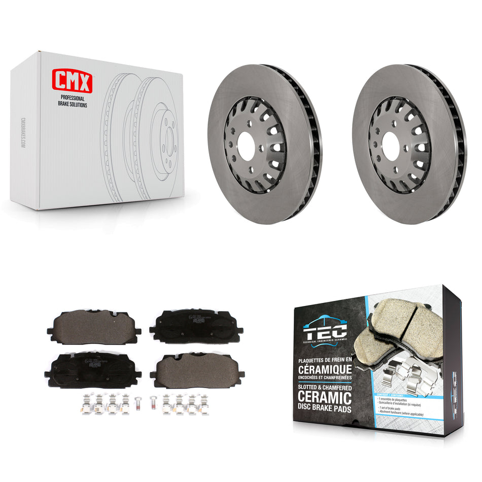 Front Disc Brake Rotors And Ceramic Pads Kit For Audi Q7 Q8 A6 Quattro A7 Sportback A8 K8T-104223