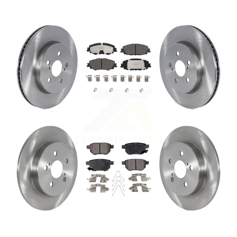 Front Rear Brake Rotors Ceramic Pad Kit For Toyota Corolla 2.0L With Manual Parking K8T-104240