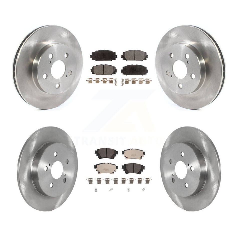 Front Rear Brake Rotor And Ceramic Pad Kit For Toyota Corolla With Electric Parking K8T-104241