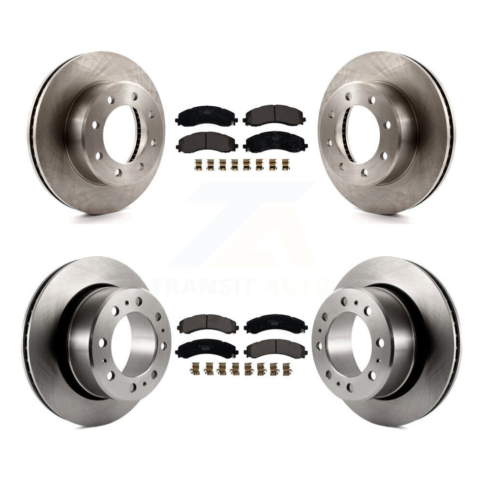 Front Rear Disc Brake Rotors Ceramic Pad Kit For 2020-2021 Ram 3500 With Dual Wheels K8T-104261