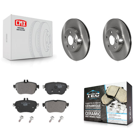 Rear Disc Brake Rotors And Ceramic Pads Kit For 2017-2018 Mercedes-Benz E300 K8T-104267