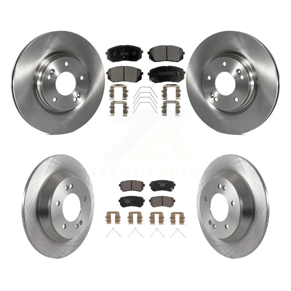 Front Rear Brake Rotor & Ceramic Pad Kit For 18-21 Hyundai Kona Ultimate Limited with FWD K8T-104302