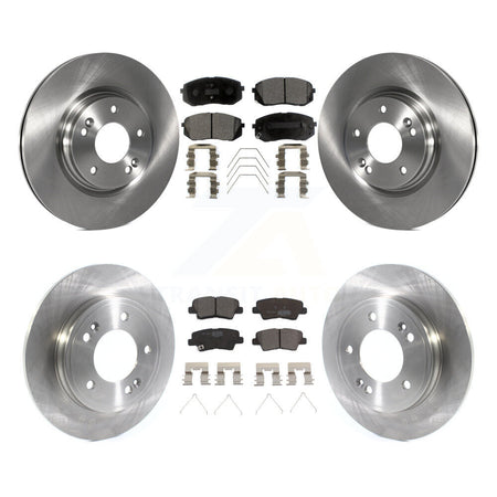 Front Rear Disc Brake Rotors And Ceramic Pads Kit For Kia Forte Hyundai Veloster Forte5 K8T-104304