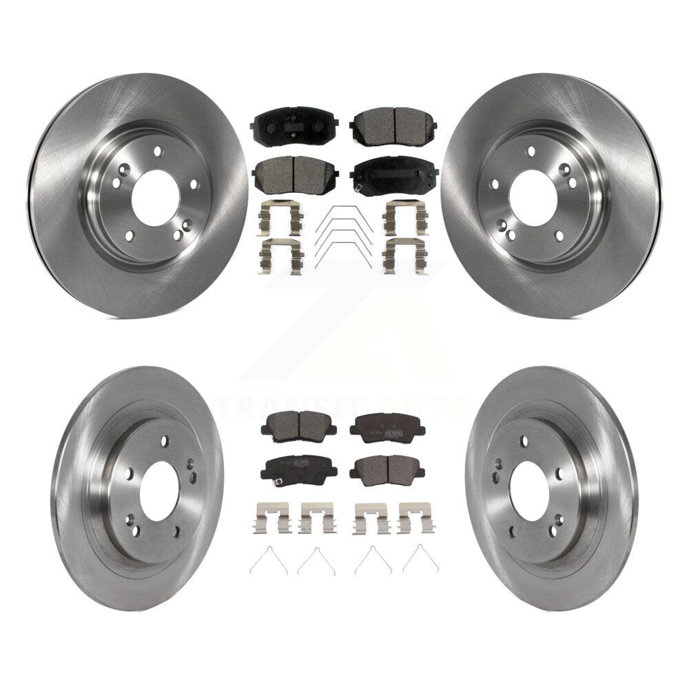 Front Rear Brake Rotor Ceramic Pad Kit For 22-23 Hyundai Kona With Electric Parking K8T-104312