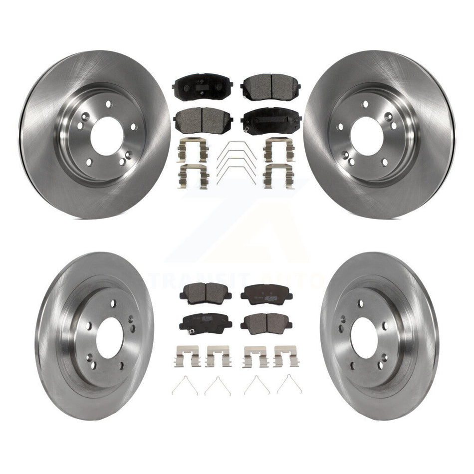 Front Rear Brake Rotor Ceramic Pad Kit For 22-23 Hyundai Kona With Electric Parking K8T-104312