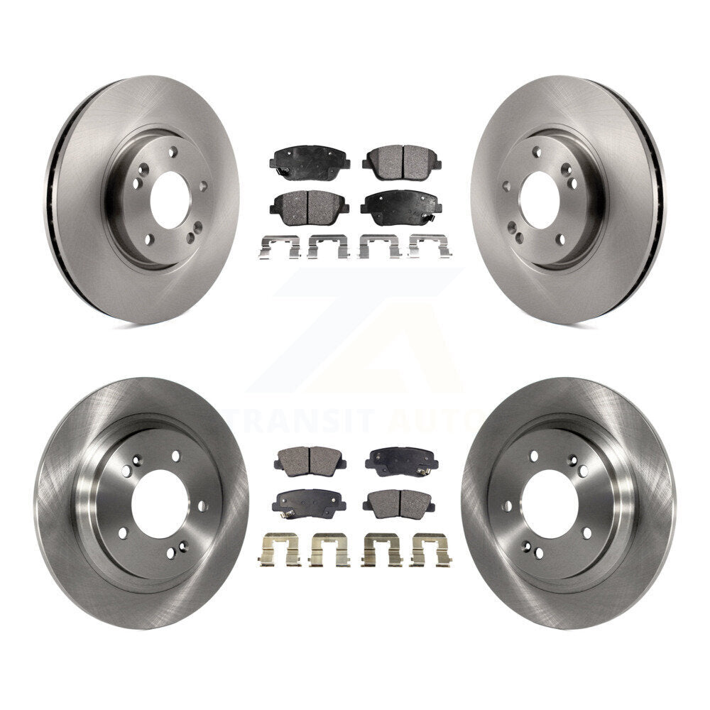 Front Rear Brake Rotors Ceramic Pad Kit For 15 Hyundai Sonata With Electric Parking K8T-104313