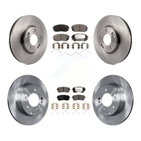 Front Rear Brake Rotors Ceramic Pad Kit For 2016 Hyundai Sonata With Manual Parking K8T-104314
