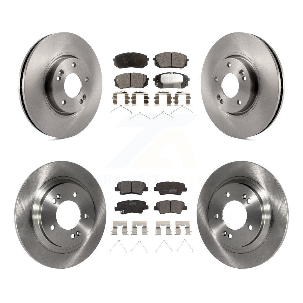 Front Rear Brake Rotors Ceramic Pad Kit For 16 Hyundai Sonata With Electric Parking K8T-104315