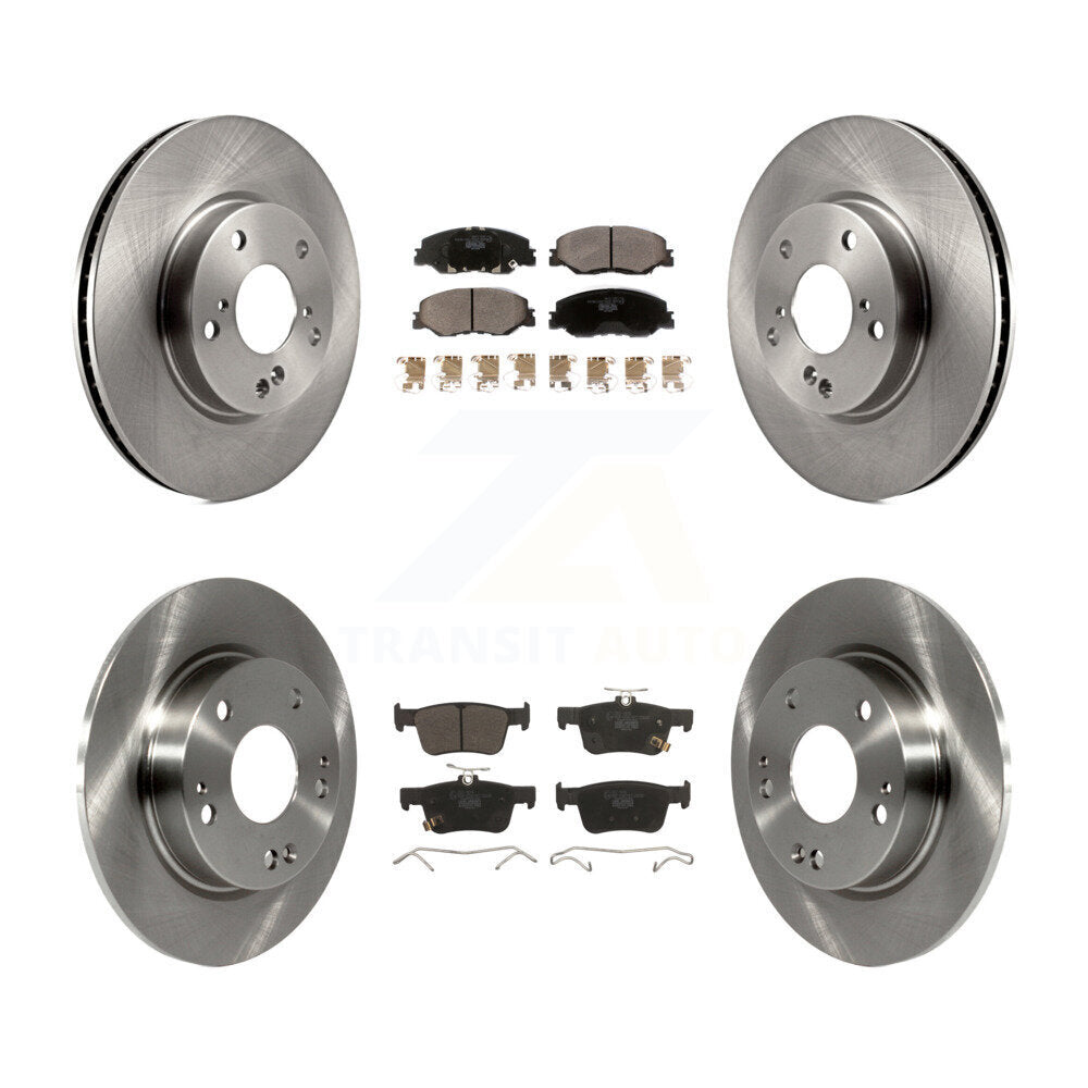 Front Rear Brake Rotors Ceramic Pad Kit For Honda Civic LX Sport EX Touring K8T-104317