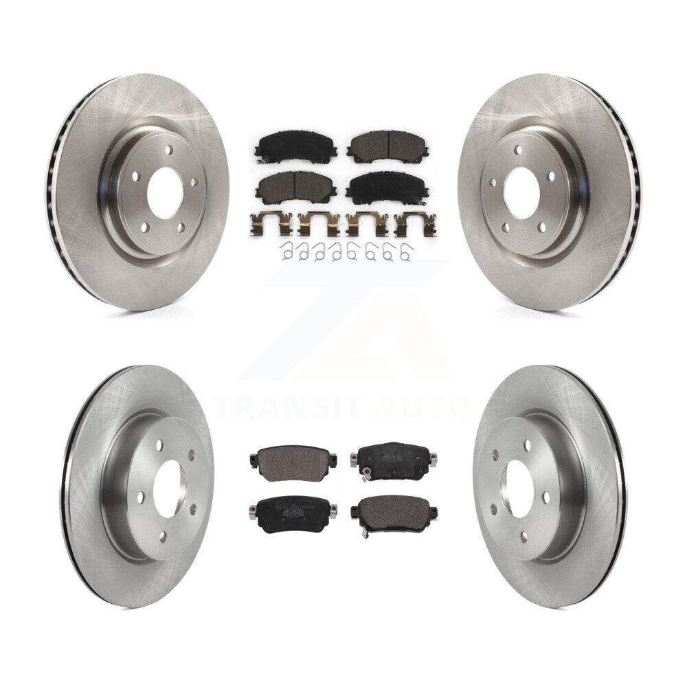 Front Rear Brake Rotors Ceramic Pad Kit For Nissan Rogue FULL HYBRID EV-GAS (FHEV) engine K8T-104318
